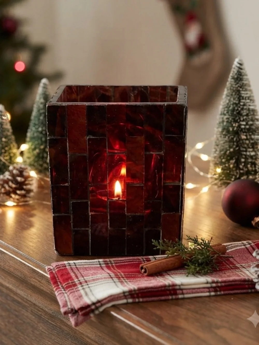 RETIRED - PartyLite GLOBAL AMBIANCE MINI 4” Mosaic Tealight Holder